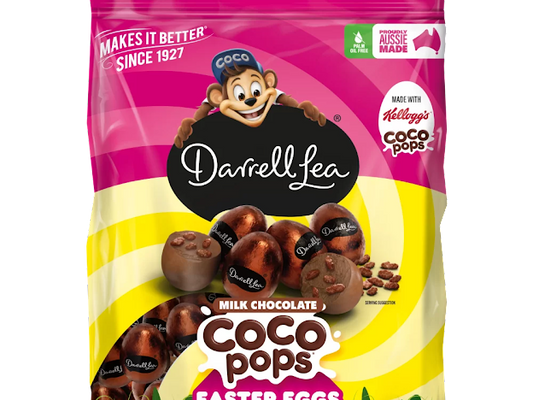 Darrell Lea Cocoa Pops Easter Eggs case