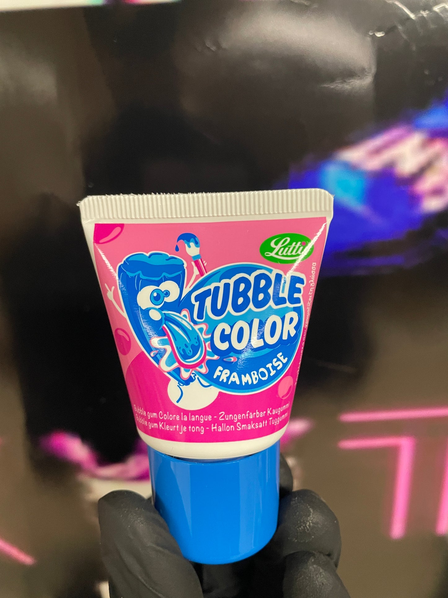 Lutti Tumbles Bubble Gum Tubes Blue Razz